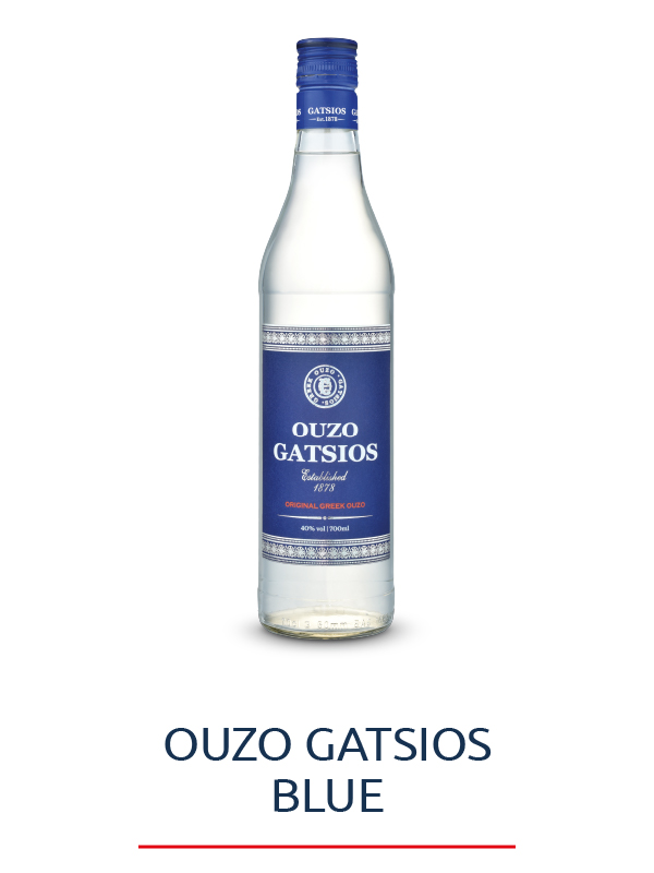 OUZO GATSIOS BLUE ENGLISH